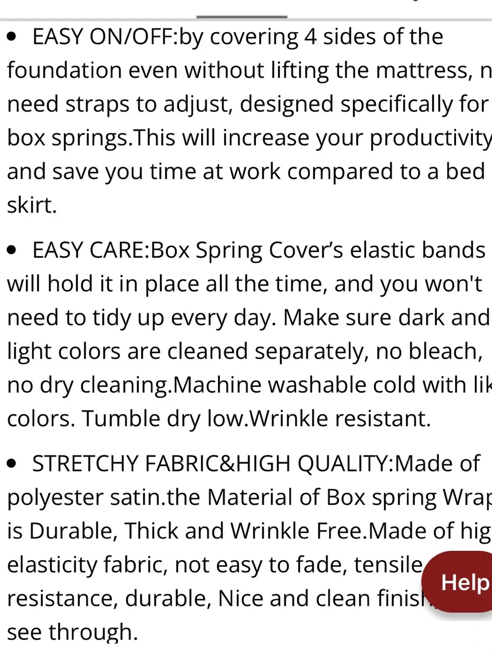 Box Spring Cover Wrap-Around Elastic Vertical Quilted Valance 16” Drop KING